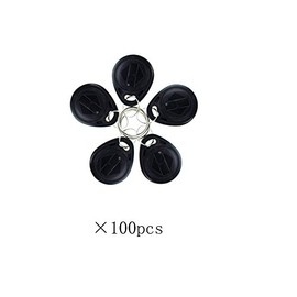 OBO Hands 125khz Tags EM4100 Rfid Card Token Key Tag Access Control Smart Card ID Keyfobs Package of 100pcs (BLACK)