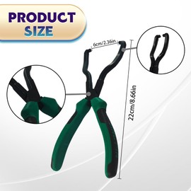 Lyxheth Fuel Line Plier, Connector Pliers, Wider Range Fuel Line Disconnect Tool, Car Repair Tool Steel Fuel Line Petrol Clip Pipe Pliers with Non-Slip Handles Universal for Cars, Trucks, SUVs (Green)