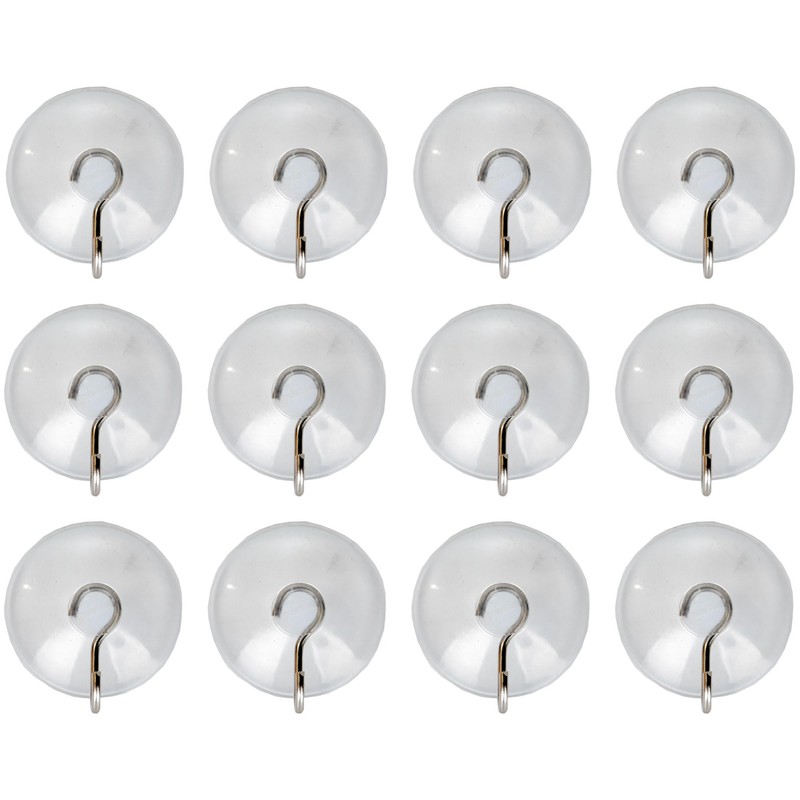 SHATCHI 12Pcs Suction Hooks – Rubber Sucker Pads with Metal
