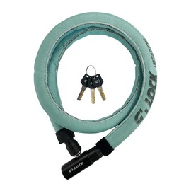 Gorin GS6-1200 Bicycle Key Neoprene Cover Wire Lock Cheleste Green with 3 Spare Keys, 0.7 x 47.2 inches (18 x 1200 mm), Made of Soft Material for Scratch-Prevention, Waterproof Fabric, Resistant to