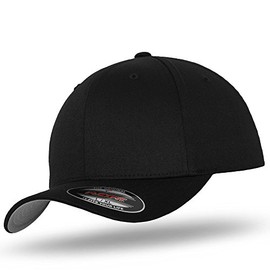 Flexfit Baseball Cap in Bundle with UD Skull Bandana in Many Colours, black