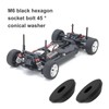 YINETTECH 10PCS M6 Black Hex Socket Bolt Washer 45° Load