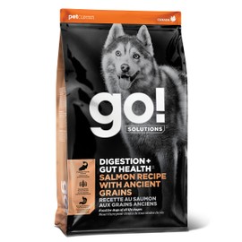 Go! Solutions Digestion + Gut Health Salmon Recipe with Ancient Grains for Dogs, 12 lb Bag - Dry Food for All Life Stages, Including Puppies, Adult and Senior Dogs
