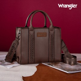 Wrangler Montana West Tote Bag for Women Top Handle Handbags Satchel Bag Shoulder Bag Crossbody Purse for Women with Crossbody Strap WG70-8120DCF