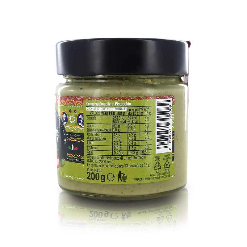 Crunchy Pistachio Spread, Made in Italy, 200g Jar