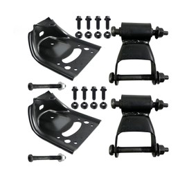 BST BSSP Rear Leaf Spring Shackle Hanger Set Compatible with 1994-2002 Dodge Ram 2500 3500 722-022 722-205 Rearward Spring Bracket Repair Kit for LH/RH Side