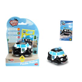 Dickie Toys 203121000 Laws of City PAUL ELECTRIC Police Police Car with Collectible Card