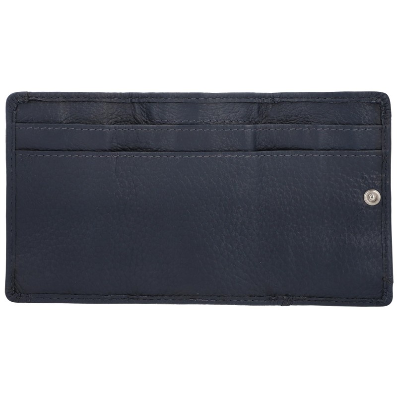 Gusti Omar Leather Wallet for Men and Women, Blue Leather,