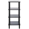 SAFAVIEH Home Collection Dilyn Matte Black 4-Tier Shelving Unit Etagere