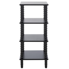 SAFAVIEH Home Collection Dilyn Matte Black 4-Tier Shelving Unit Etagere Bookshelf