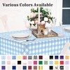 Light Blue Gingham Tablecloth - Premium Durable PEVA, Waterproof &