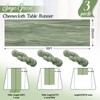 3Pack Sage Green Cheesecloth Table Runner 35x120Inch Spring Easter Cheese