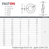 FASTON Spring Washers M6 Stainless Steel A2 V2A (Pack of
