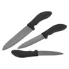 3Pcs Fruit Knife with Ergonomic Handle Black Blade Ceramic Cooking