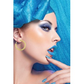 9ct Gold Plated Hoop Earrings for Women,Chunky Round Gold Hoops Earrings for Girls 40MM) Yulovee.