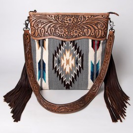 American Darling Cross Body Hand Tooled Saddle Blanket Genuine Leather Western Women Bag Handbag Purse | Crossbody Bag for Women | Cute Crossbody Bag | Crossbody Purse