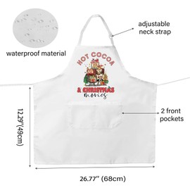 WCGXKO Christmas Movie Inspired Kitchen Apron Christmas Party Gift Christmas Characters Gift (Christmas M Apron CA)