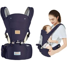 Baby Carrier with Hip Seat for Newborn Infant Toddler 3 in 1 Breathable and Soft Child Carrier Backpack Baby Sling Wrap for Baby Toddlers 3-36 Months