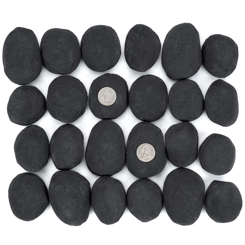 Stanbroil 24pcs Light Weight Ceramic Fiber Pebble Stones for Indoor