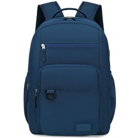 ecodudo Classical Carry 0n Travel Backpack For College Men and Women Laptop Backpack With USB Charging Port For Work Large School Bookbag (Navy)