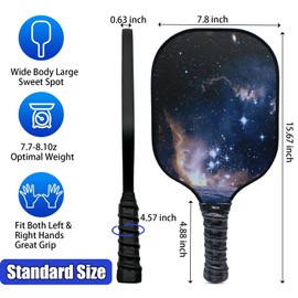 Magicorange Pickleball Paddles, USAPA Approved Fiberglass Surface Pickleball Paddles Set with 2 Pickleball Rackets,4 Pickleball Balls,1 Portable Carry Bag (Blue)