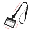 2 Pieces ID Card Holder with Lanyard for Office, Hard