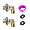 2 Pack Wall Mount Commercial Faucet Installation kit, 90 dergee