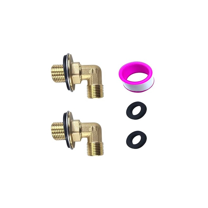 2 Pack Wall Mount Commercial Faucet Installation kit, 90 dergee