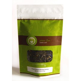Mahamosa Peach Dream Sencha Oolong 2 oz, Loose Leaf Oolong Tea and Green Tea Blend