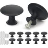 Misuyue Tiradores para muebles (30 mm, 10 unidades), color negro