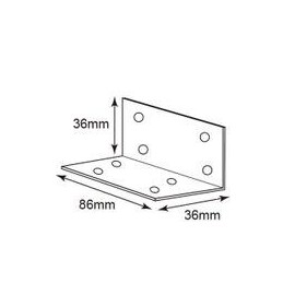 Yawata Screws, L-Shaped Metal Fittings, 2 x 4 Material, For Bi-4, 1 Piece
