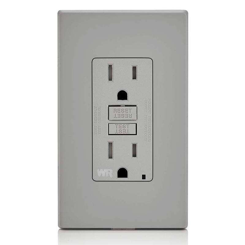 Leviton GFCI Weather-Resistant Outlet, 15 Amp, Self Test, Tamper-Resistant with