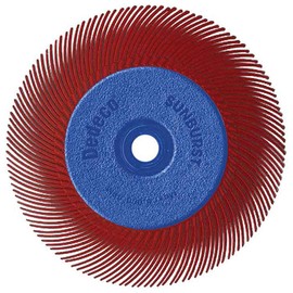 Dedeco Sunburst Radial Bristle Discs for Rotary Tool - 6"(152mm) Dia, TC Bristle, 1/2"(12mm) Arbor, Precision Cleaning and Polishing Rotary Tool Accessories, Standard 220 Grit, Aluminum Oxide -1 Pack