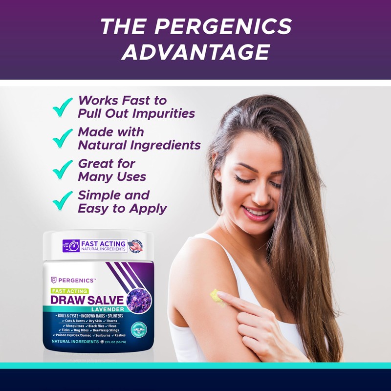 Pergenics Drawing Salve Ointment with Natural Lavender Herbal Extract for