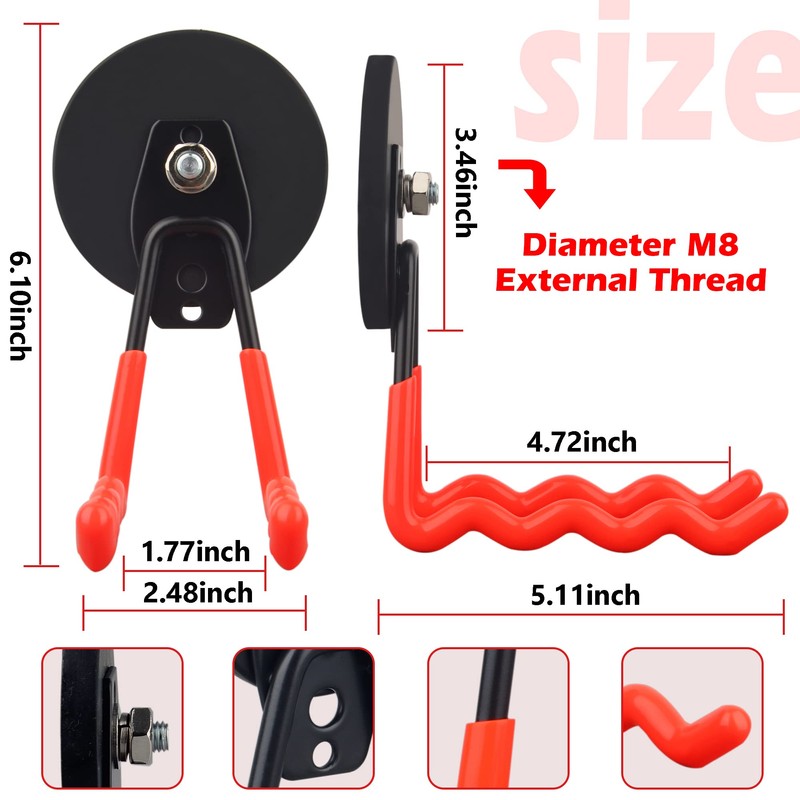 ULIBERMAGNET Heavy Duty Large Magnet Hooks,Strong Magnetic Wave Hook for