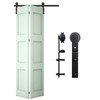 CCJH 4FT/48'' Bi-Folding Barn Door Hardware Sliding Track kit for