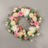 Artificial Peony Wreath Peony Flower Spring Wreaths for Wall Wedding