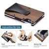 MADERICO Men's Wooden Wallet Minimalist Elegant Metal Clip Credit Card