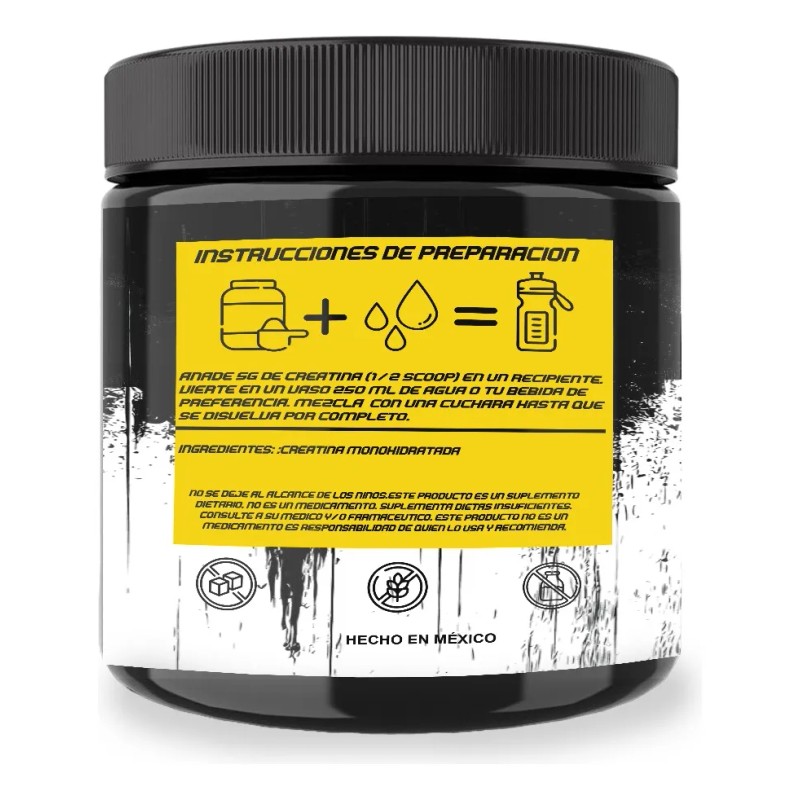 Creatina Monohidratada 500g En Polvo Guns Varios Sabores Limón