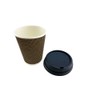 Signature Packaging Ripple Hot Cups with Lids for Coffee and