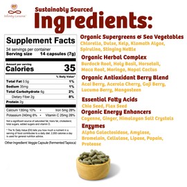 Infinity Greens Bundle, Infinity Superfood Greens Capsules (34 Servings), Infinity-C Vitamin C Complex (30 Servings), Organic, Raw, Vegan, Gluten Free, Non GMO