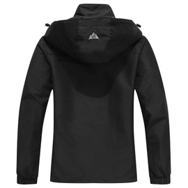 MOERDENG Women's Waterproof Rain Jacket Lightweight Raincoat Outdoor Hooded Windbreaker Cycling Hiking Jacket