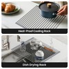 cenglng roll Dish Rack for Kitchen， Silicone Wrapped Dish Drying