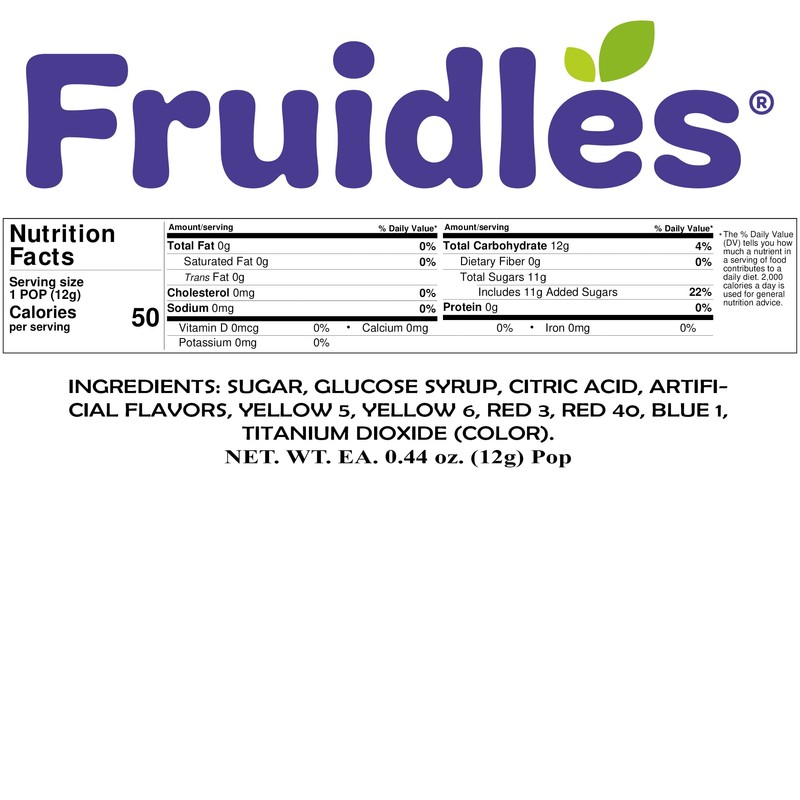 Fruidles Paddle Rainbow Swirl Lollipop, Mixed Fruit Flavor, Individually Wrapped,