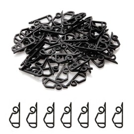 Hang Ups 25 Black Mini Plastic Gutter Hooks, Outdoor Light Hooks Clips, S Hooks for Christmas Decoration Outside String Lights, Seasonal Fairy Light