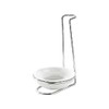 Wolfcut Chrome Plated Spoon Holder with Ceramic Bowl