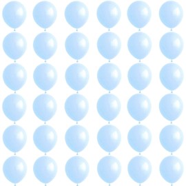 Balloons Pastel Blue 12 Inches, Pack of 36 Macaron Blue Balloons Helium Balloons, Light Blue Latex Balloons, Party Balloons for Birthday, Wedding, Gender Reveal, Bridal Shower, Baby Shower Decorations