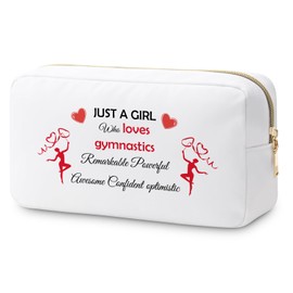 Gymnastics Gifts Makeup Bag Gymnastics Lover Gifts for Women Gymnast Gift Inspirational Gift for Gymnast Cosmetic Bag Gymnastic Coach Gift Graduation Birthday Gift for Gymnastics Lover Cosmetic Pouch