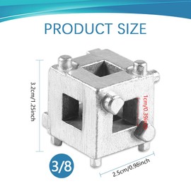 Lyxheth Cube Brake Caliper Compression Tool, Caliper Piston Compressor Tool, 3/8" Disc Brake Piston Spreader Tool, Universal Car Rear Disc Brake Piston Tool Car Accessories Fits for 3/8" Square Driver