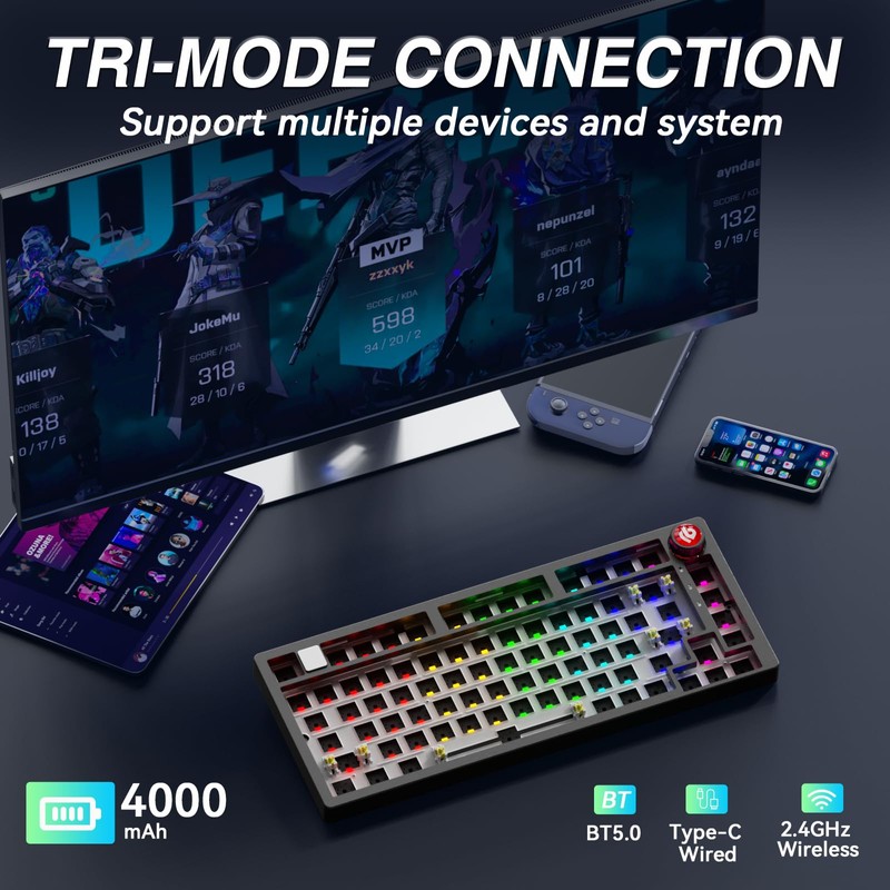 LEOBOG Hi75C Pro Wireless Mechanical Keyboard Kit – Aluminum Alloy
